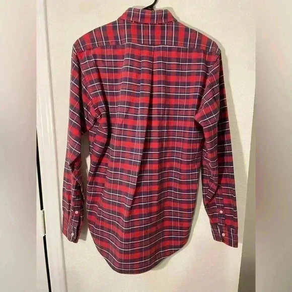 Polo by Ralph Lauren Red White and Blue Plaid Long Sleeve Button Down Boys XL - Picture 4 of 4